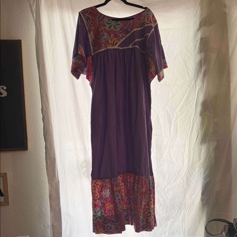 Purple Flora mu’u mu’u Hawaiian dress